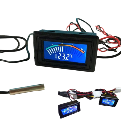 Cyfrowy termometr panelowy z 1m sondą LCD 5V-25V