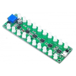 Wskaźnik wysterowania audio LED z mikrofonem USB equalizer zielony