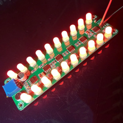 Wskaźnik wysterowania audio LED z mikrofonem USB equalizer zielony
