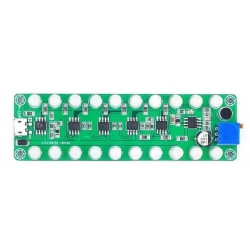 Wskaźnik wysterowania audio LED z mikrofonem USB equalizer zielony