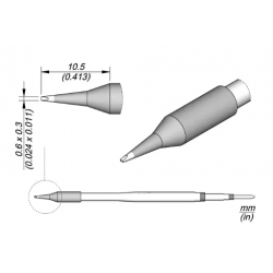 C245-731 grot do lutownic z kolbą T245 wkrętak 0,6x0,3mm  Aixun