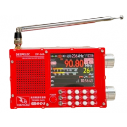 DP-666 Odbiornik radiowy DSP TEF6686 ESP32 czerwony DEEPELEC