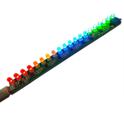 Jednokanałowy wskaźnik poziomu dźwięku audio Mono 20 LED VU