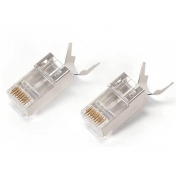 Wtyk RJ45 kat6 kat7 pass through ekran ext. 10 sztuk E5945