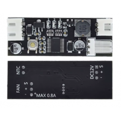 Moduł sterownika wentylatora PWM 12V z czujnikiem temperatury
