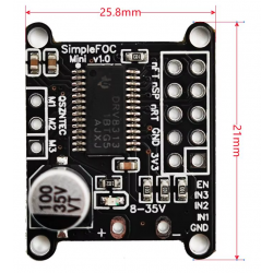 Moduł sterownika silnika SimpleFOC Mini na układzie DRV8313