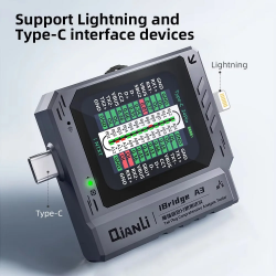 iBridge A3 tester portów ładowania Lightning / USB-C tester USB iPhone Android QIANLI