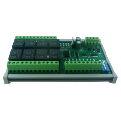 8-kanałowy moduł przekaźnikowy IO RS485 Modbus RTU 24V z obudową DIN