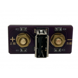 Adapter testowy zasilacza DC do USB 5V wtyki bananowe 19.05mm