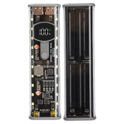 Obudowa powerbanku 8 x 18650 PD 22.5W czarna