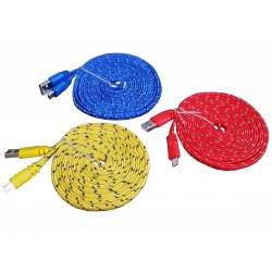 Kabel micro USB nylon kolor płaski 300cm GOT-059