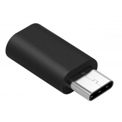 Adapter Przejściówka Micro USB - USB typu C czarna