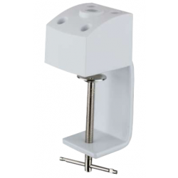Mocowanie do lamp z lupą typu imadełko wzmocnione - białe LAM-054