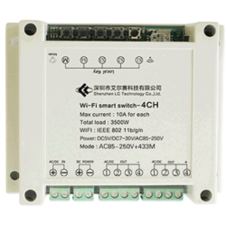 Inteligentny przełącznik WiFi 4-kanałowy z obudową 220V