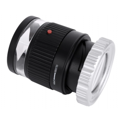 Lupa z podświetleniem LED i UV 30X metalowa cylindryczna biała