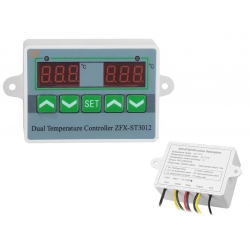 Termostat podwójny 230V ZFX-ST3012