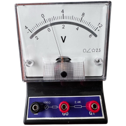 Woltomierz analogowy szkolny -4 do 12V / 0 do 6V DC trzy zaciski