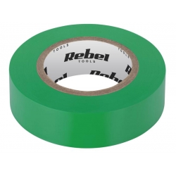 Taśma izolacyjna klejąca REBEL 0,13 mm x 19 mm x 10 yd zielona NAR0427