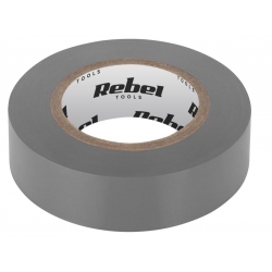 Taśma izolacyjna klejąca REBEL 0,13 mm x 19 mm x 10 yd szara NAR0428