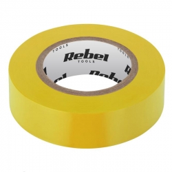 Taśma izolacyjna klejąca REBEL 0,13 mm x 19 mm x 20 yd żółta NAR0433