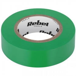 Taśma izolacyjna klejąca REBEL 0,13 mm x 19 mm x 20 yd zielonym NAR0434