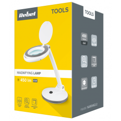Lampa z lupą na stół 5D 6W 6500K Rebel LED