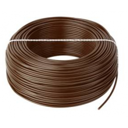 Przewód instalacyjny H05V-K (LgY) 1x0,5 brązowy = rolka 100m