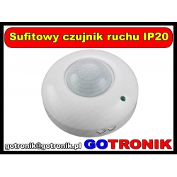 Sufitowy czujnik ruchu 360 stopni IP20