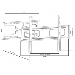 Uchwyt High Class do ściany 37-70 cali czarny LCD/PDP (regulacja w pionie i w poziomie) UCH0129