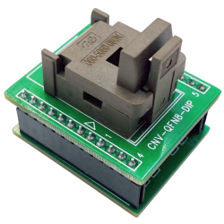 Adapter QFN8 MLP8 MLF8 WSON8 na DIL 8 z podstawką Clamshell ZIF 5x6 mm SVOD