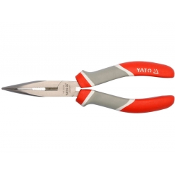 Szczypce wydłużone wygięte 160 mm YT-2026
