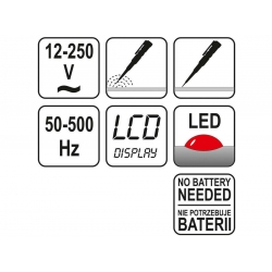 Próbnik napięcia 12-250V YT-2862