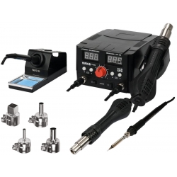 Stacja lutownicza 2w1 YT-82458 2x LCD 75W/750W groty 900M