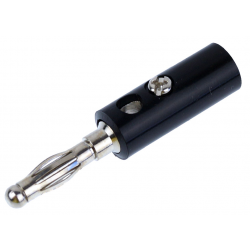 Wtyk banan 4mm czarny