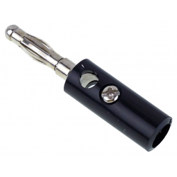 Wtyk banan 4mm czarny