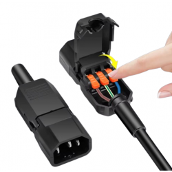 Szybkozłącze zasilające żeńskie 10A 250V AC