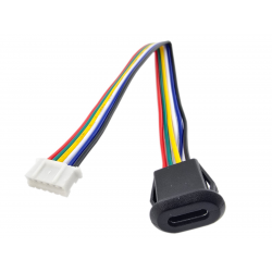 Gniazdo montażowe USB-C na przewodzie 6-pin