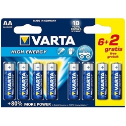 Bateria alkaliczna VARTA LR06 AA 1,5V  HIGH ENERGY; blister; 8 szt.