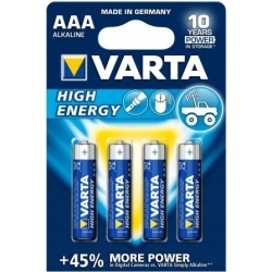 Bateria alkaliczna VARTA LR03 AAA 1,5V  HIGHENERGY; blister; 4 szt.