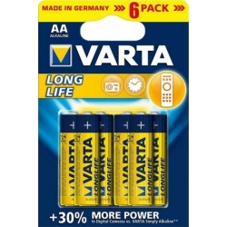 Bateria alkaliczna VARTA LR06 AA 1,5V  LONGLIFE; blister; 6 szt.
