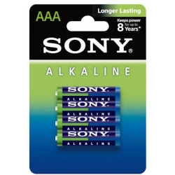 Bateria alkaliczna SONY LR03 AAA 1,5V  Blue Alkaline; blister; 4 szt.