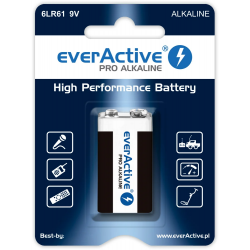 Bateria alkaiczna 6LR61 9V R9 blister 1 sztuka everActive Pro