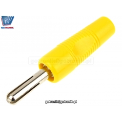 Wtyk banan 4mm żółty