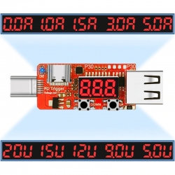 Wyzwalacz - tester dla ładowarek USB QC2.0/3.0 z woltomierzem/amperomierzem BTE-1024