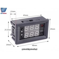 Sterownik PWM 4V-30V 1Hz-160kHz dwukanałowy z LED