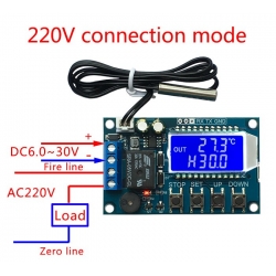 moduł cyfrowy termostat - sterownik z przekaźnikiem sterowany temperaturą XY-T01 BTE-708