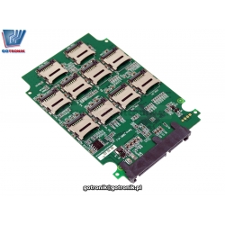 Adapter 10x microSD na SATA SDD Raid
