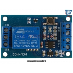 moduł HCW-M02 1 przekaźnik 12V zatrzaskowy pracujący bistabilnie BTE-845
