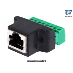 adapter przejściówka rozdzielacz konwerter z gniazdo RJ45 na złącze śrubowe BTE-898