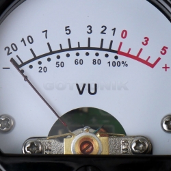 Analogowy wskaźnik wysterowania audio VU meter podłączany bezpośrednio do wyjścia wzmacniacza